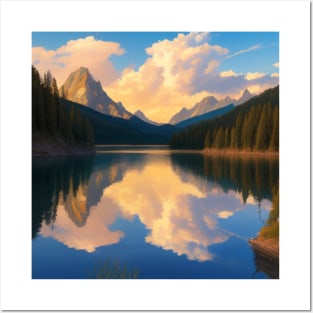 Lovely Mountain Lake in Springtime Posters and Art